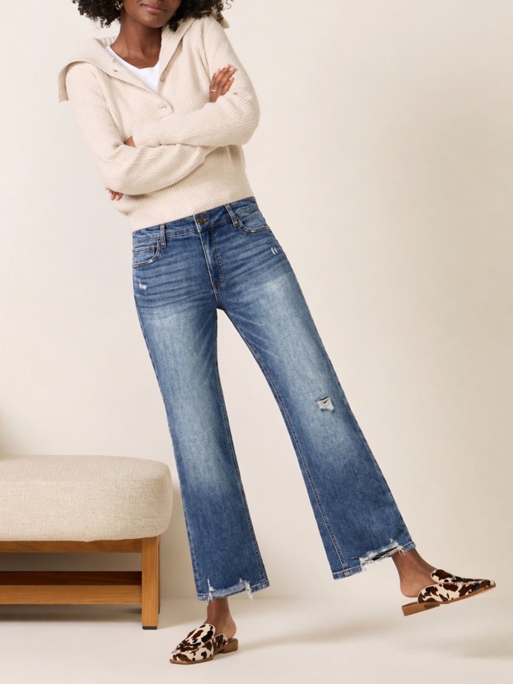 Evereve Kut From the Kloth Kelsey Fab Ab Ankle Flare Jeans